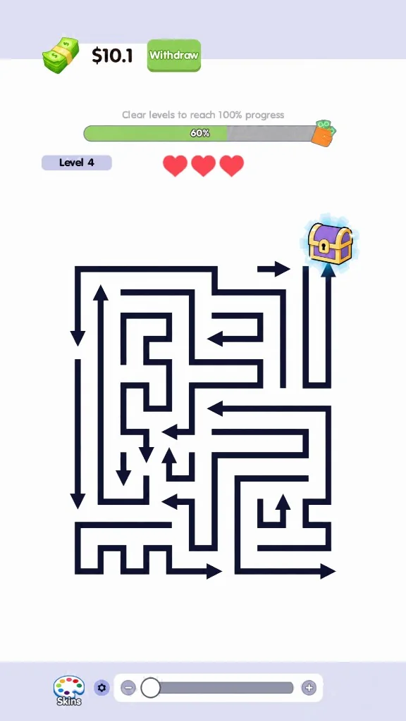 Arrow Path Quest advanced maze level